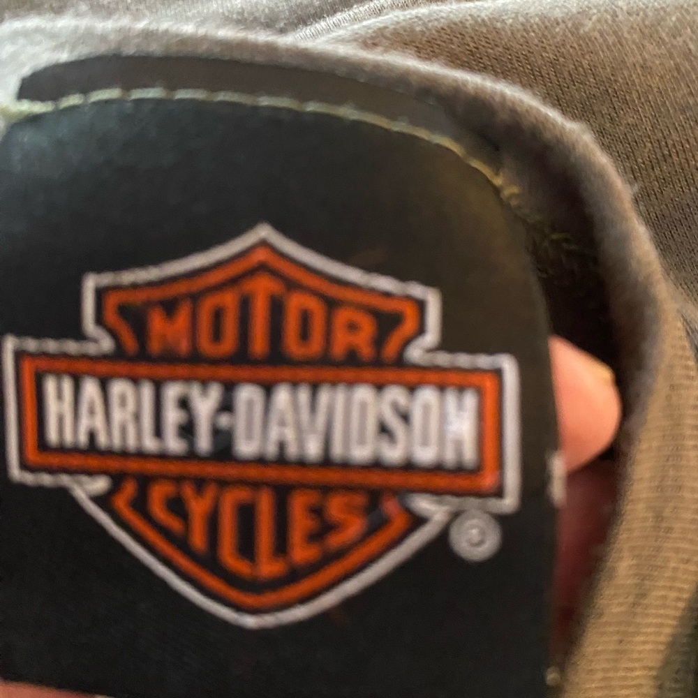 Harley-Davidson Greenish/Charcoal and Gold Women's Tee - Picture 4 of 5